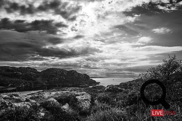 loch roe assynt view in north scotland 