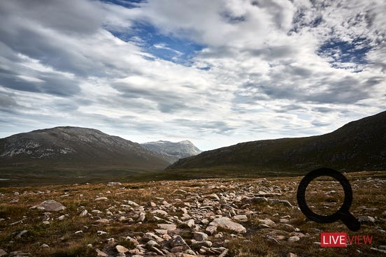 the way to quinag in assynt scotland  montain view 