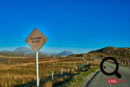 passing place road in assynt 