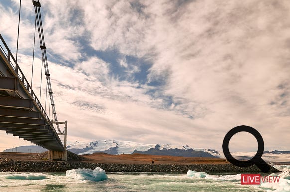 iceland on ice with bridge 