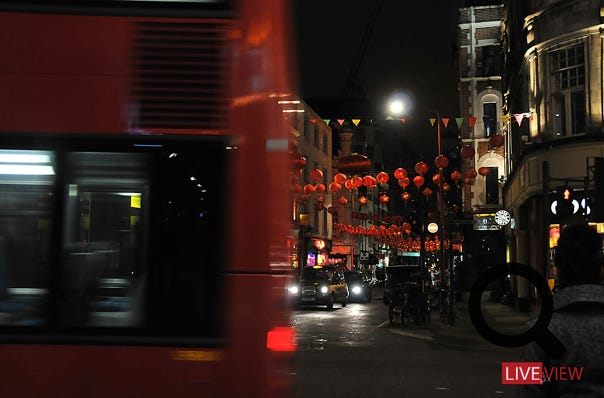 london bus at soho london 