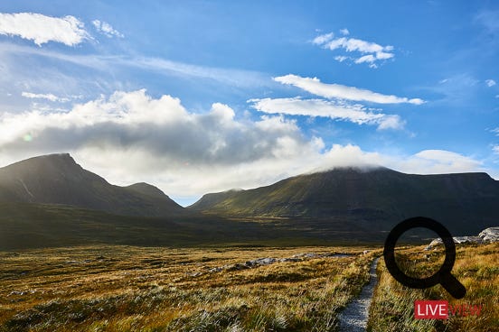 the way to quinag in assynt scotland  montain view 