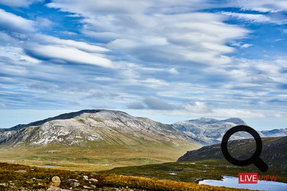 the way to quinag in assynt scotland  montain view 